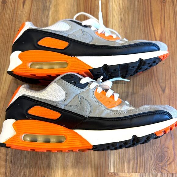 Nike Air Max 90 Recraft Total Orange - Men's Size 10.5 (CW5458-101) - Picture 10 of 13